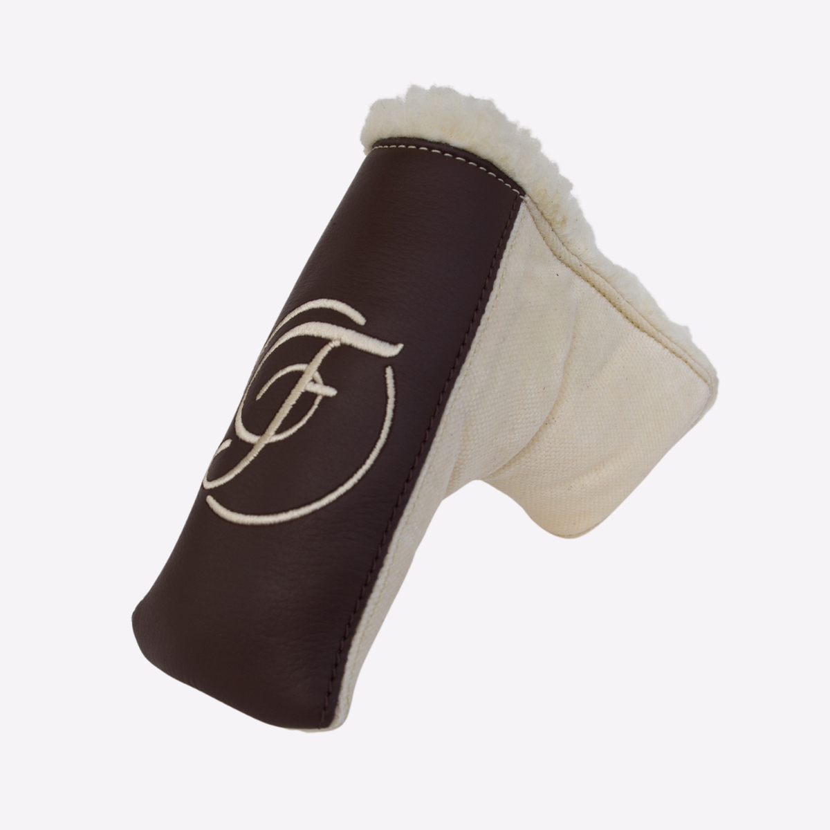 Cream Canvas Blade Putter Cover