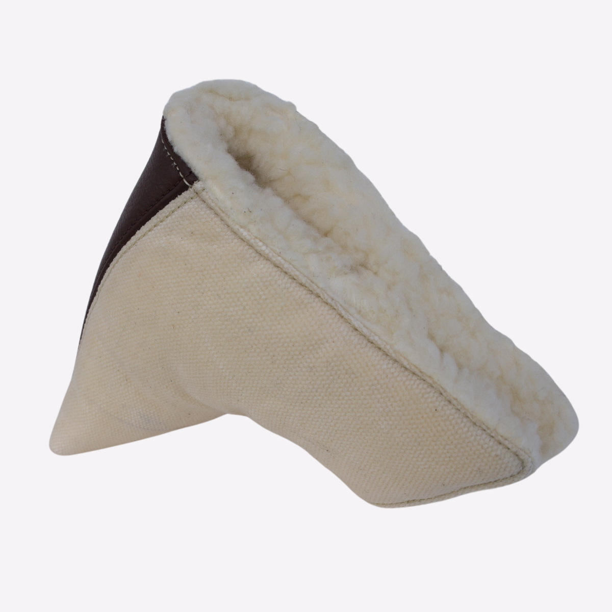 Cream Canvas Wide Blade Putter Cover