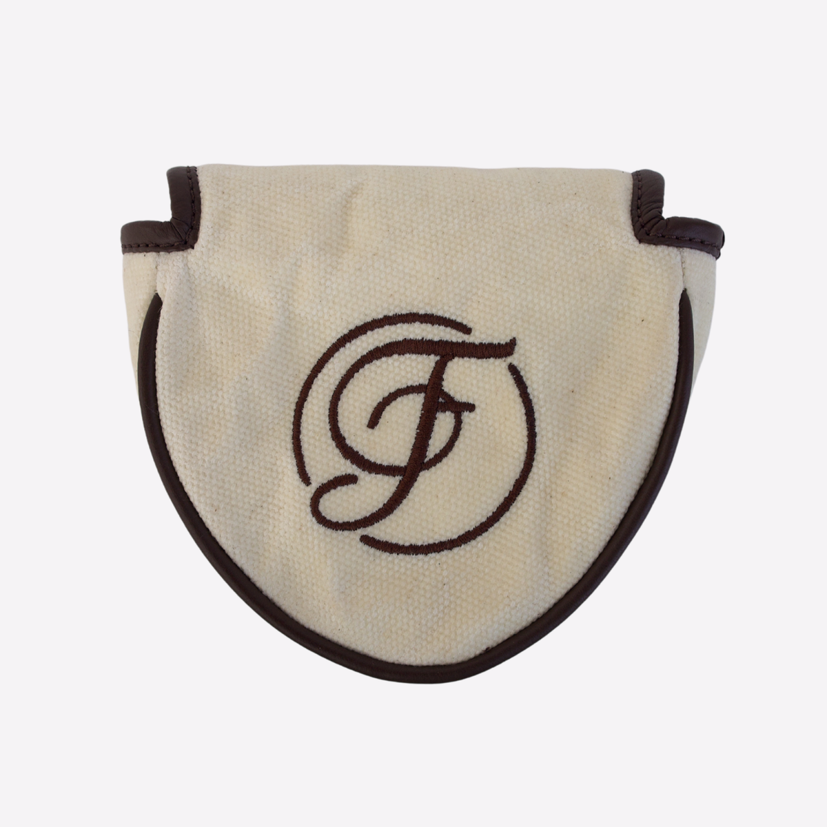 Cream Canvas Mallet Putter Cover