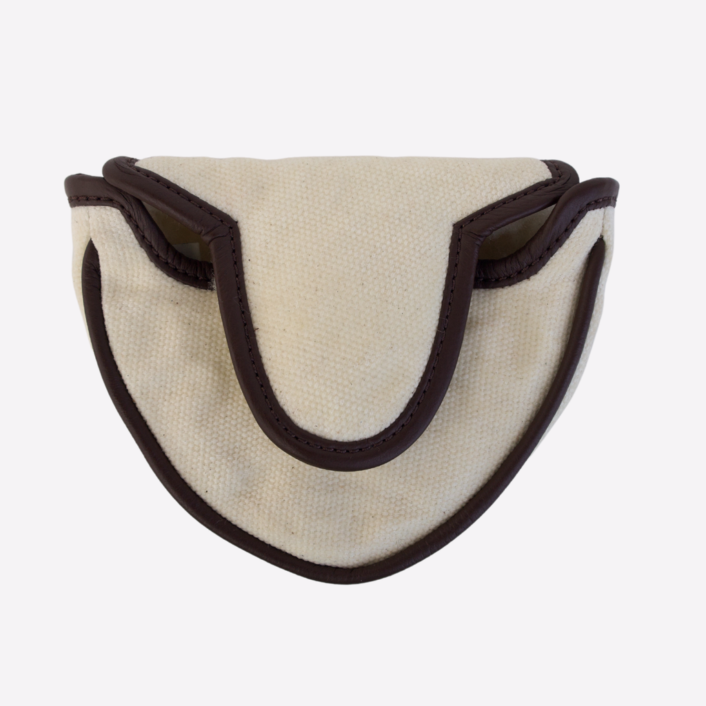 Cream Canvas Mallet Putter Cover