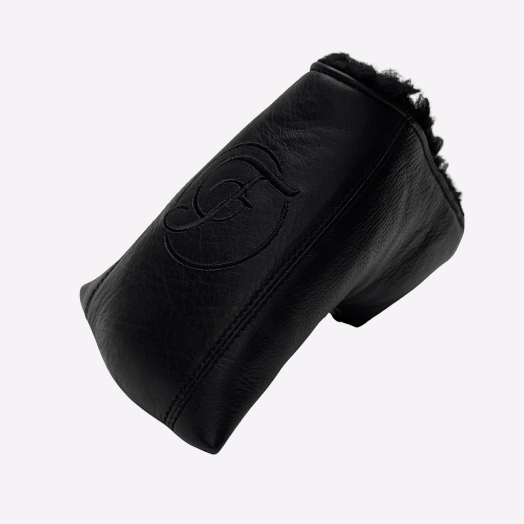 Black Leather Wide Blade Putter Cover