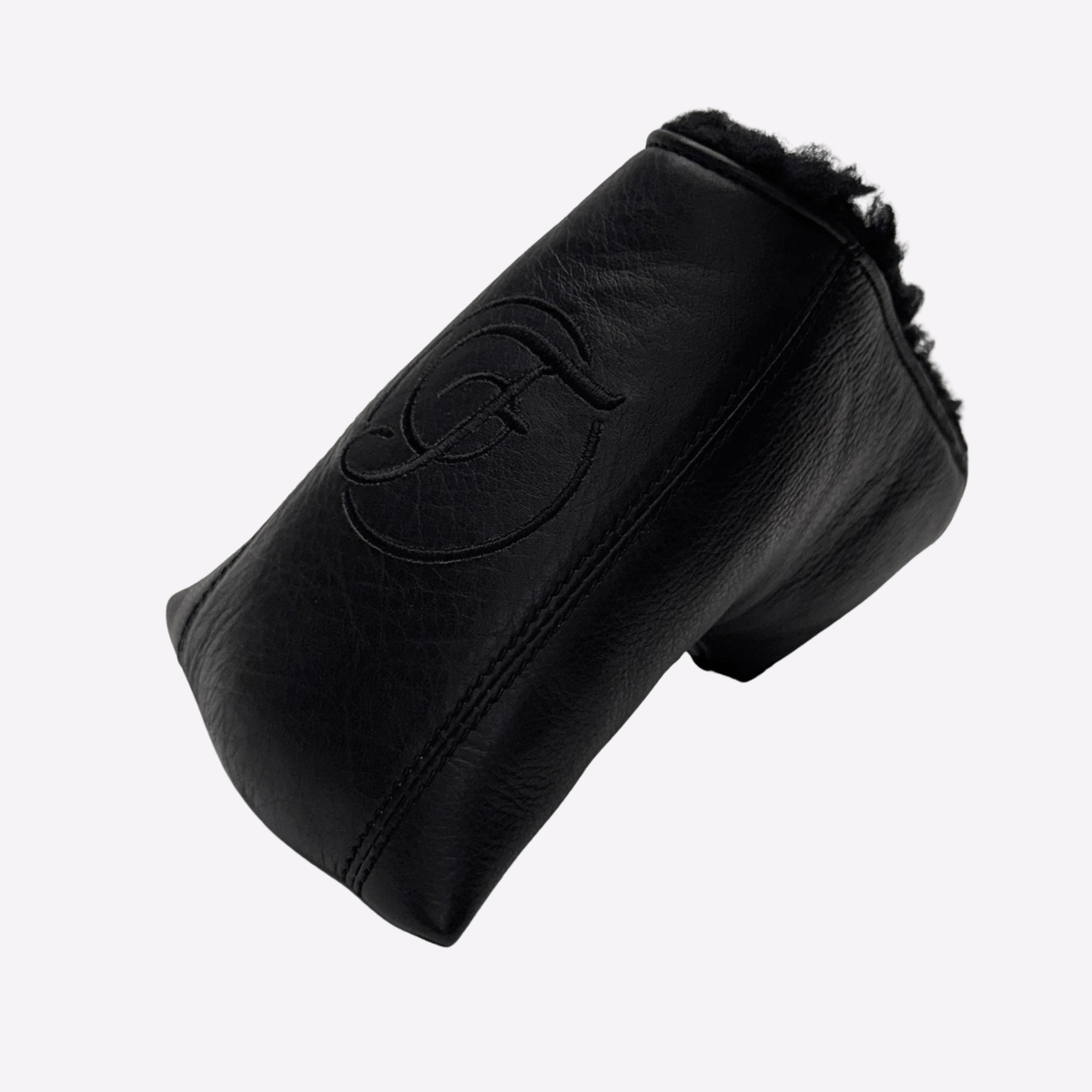 Black Leather Wide Blade Putter Cover