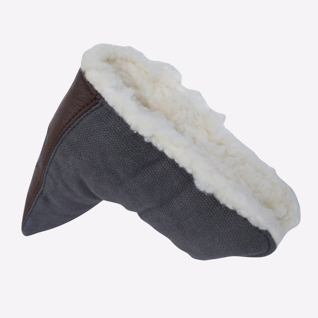 Gray Canvas Blade Putter Cover