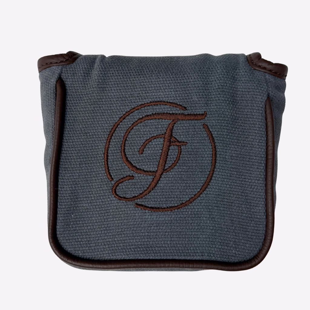 Gray Canvas Square Mallet Putter Cover