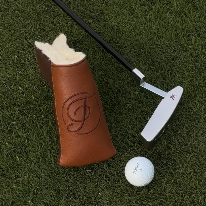Brown Leather Blade Putter Cover