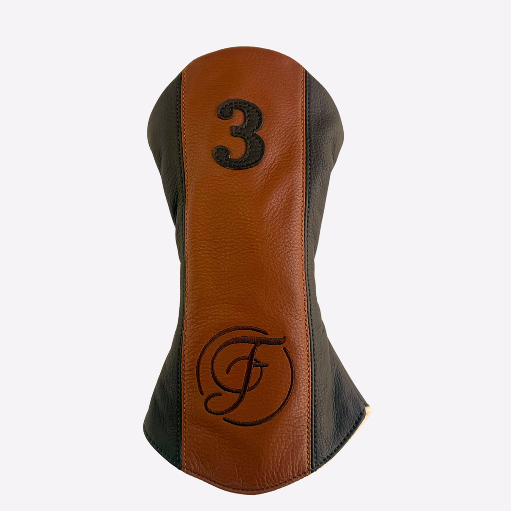 Brown Leather 3 Wood Headcover
