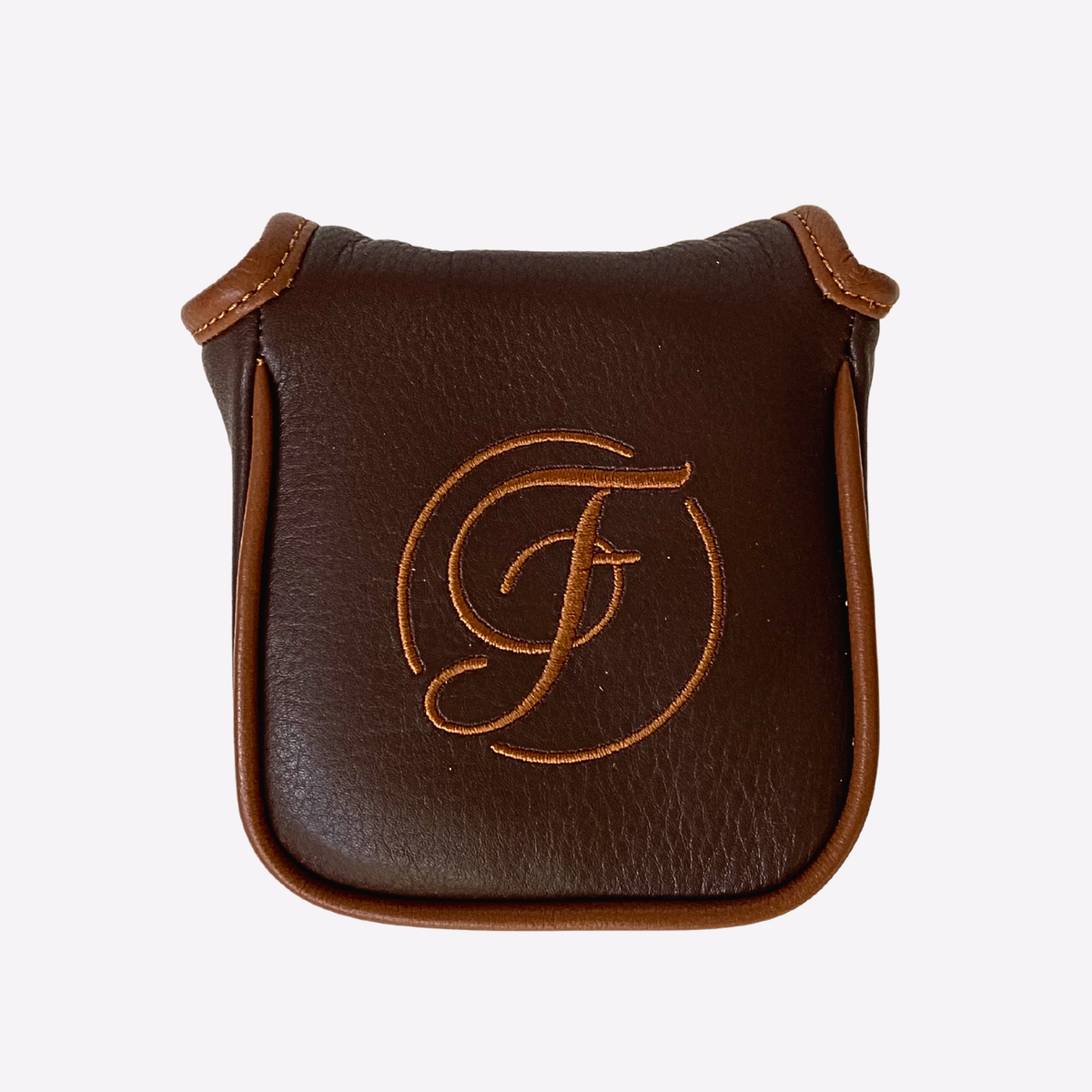 Brown Leather Square Mallet Putter Cover