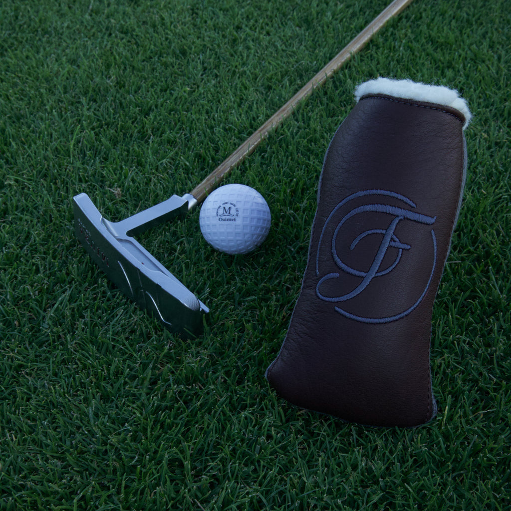 Gray Canvas Blade Putter Cover